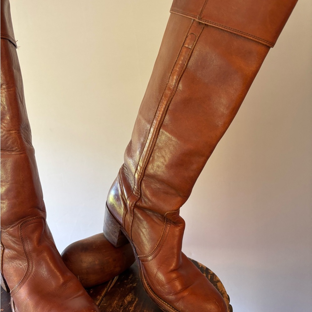 Vintage FRYE 1970’s Brown Leather Campus Boots. Excellent condition. W9. Style! - Picture 3 of 9